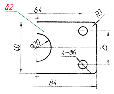 板状零件厚度标注