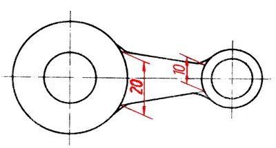 光滑过度处的尺寸