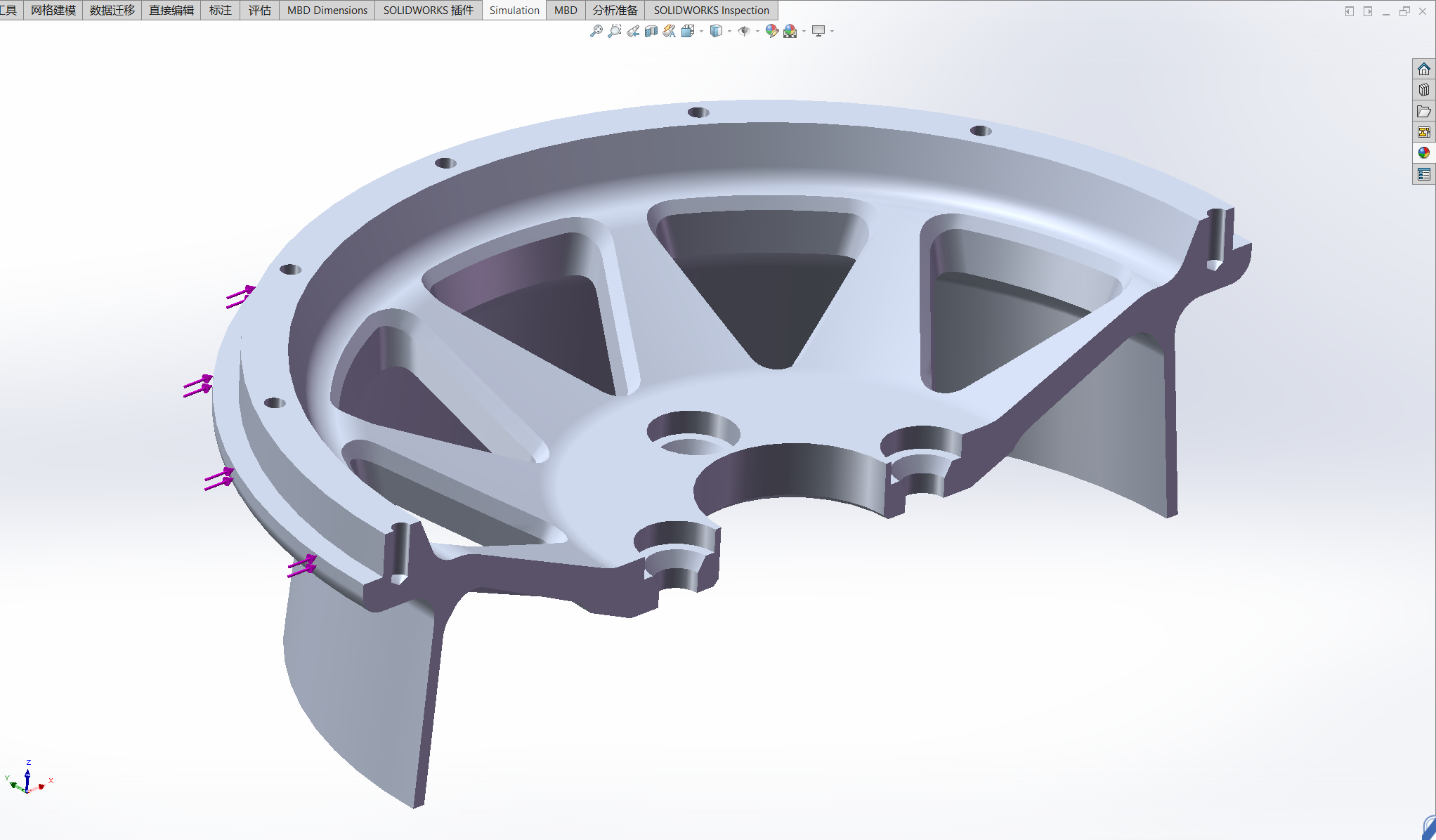 均布、线性、余弦载荷加载位置